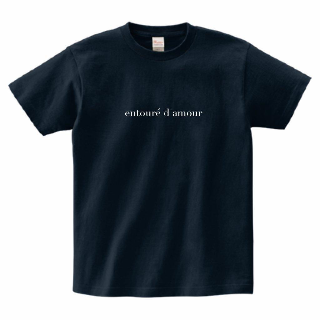 entouré d'amour ブラントTシャツ ネイビー